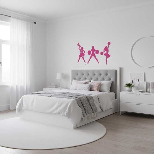 Cheer Wall Art Cheerleader Stickers For Cheer Decor Dance Cheerleading Gift Her Cheering Decals - image 1