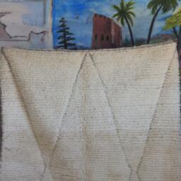 Moroccan Handmade Rug , Beni Ourain Style Morocco Wool Berber Rug, Modern Rug, Hand Woven Azilal - Brown Rug - thumbnail 2