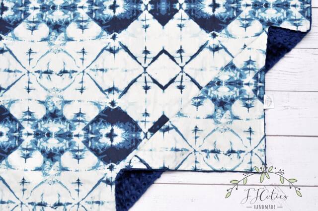 Personalized Baby Blanket Girl Boy-Personalized Tie Dye Indigo Blue Minky Baby Blanket-Blue Nursery Boy Girl-Dye Blanket-Crib Sheet - image 1