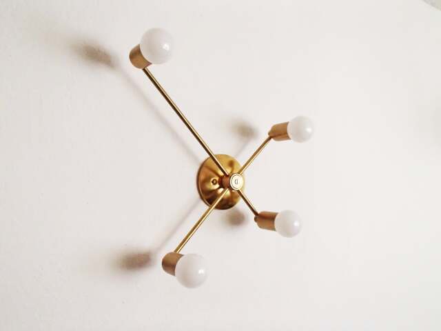 4 Arm Asymmetrical Wall Sconce - Modern Mid Century Living Room Light Entryway Kitchen Dining Bathroom Ul Listed - image 1