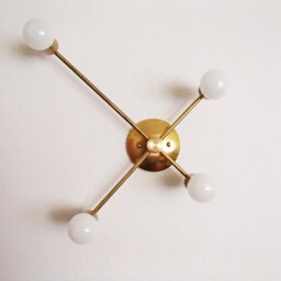 4 Arm Asymmetrical Wall Sconce - Modern Mid Century Living Room Light Entryway Kitchen Dining Bathroom Ul Listed - thumbnail 3