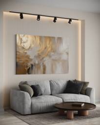 Gold Cream Beige Minimalist French Velvet Wall Art Large Canvas Sale Abstract Art Painting Modern Neutral Home Room Decor