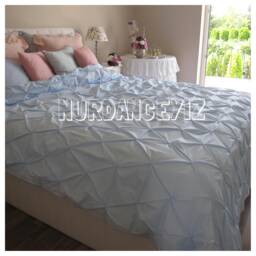 Ruched Diamond Pintuck Duvet Cover Pinch Pleat - Custom Shabby Chic Bedding Queen Oversize King 120x120 Nurdanceyiz - thumbnail 1