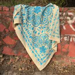 Suzani Quilt Handmade - Traditional Embroidered Bed Cover Bohemian Bedroom Decor - thumbnail 2
