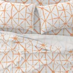 Orange Shibori Sheets - 18 Spice By Theplayfulcrow Tie Dye Japanese Abstract Cotton Sateen Sheet Set Bedding Spoonflower - thumbnail 3