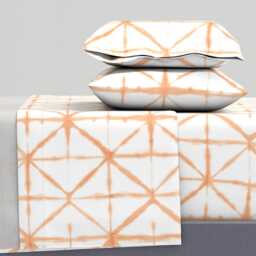 Orange Shibori Sheets - 18 Spice By Theplayfulcrow Tie Dye Japanese Abstract Cotton Sateen Sheet Set Bedding Spoonflower