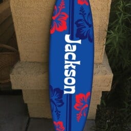 "Custom Surfboard Wall Hanging Hawaiian Beach Decor - 48""x12" - thumbnail 2