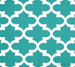"Turquoise Trellis Outdoor Summer Pillow Cover. White & .16"", 17"", 18"", 20"" 24"" 26"
