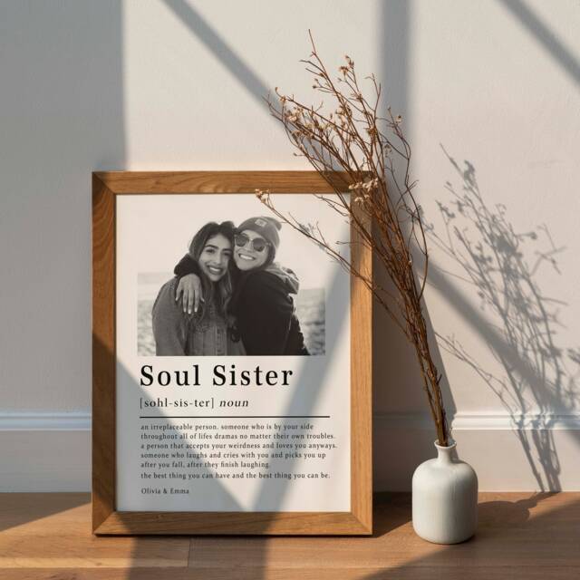 Personalized Soul Sister Definition Print Bestie Birthday Gift - image 1