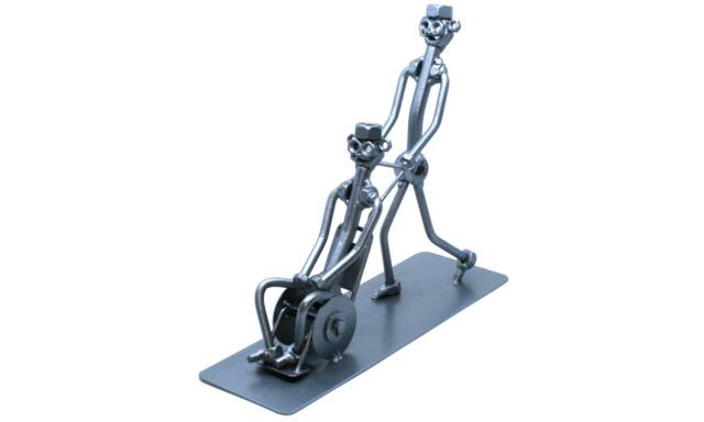 Physical Therapist Caregiver Gift, Boy With Wheelchair Special Needs Teacher Metal Figurine, Therapist Thank You Gift - image 1