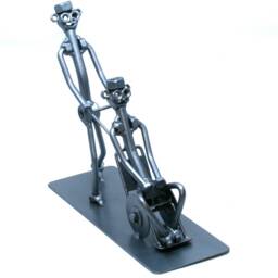 Physical Therapist Caregiver Gift, Boy With Wheelchair Special Needs Teacher Metal Figurine, Therapist Thank You Gift - thumbnail 3
