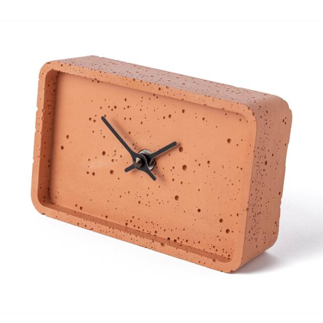 "Concrete Mantel Clock 4"" X 6, 3" - image 1
