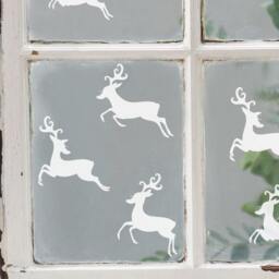Christmas Reindeer Wall Stickers-Decal-Wall Sticker-Window Decals-Christmas-Reindeer Decals - Stickers - thumbnail 1