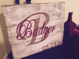 Ooak Personalized Custom Wood Or Canvas Wall Decor 24x24 Hanging Art - thumbnail 1