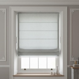 Bespoke Roman Blinds - Made To Measure With Plain Jacquard Rustic Design Custom Shades - thumbnail 1