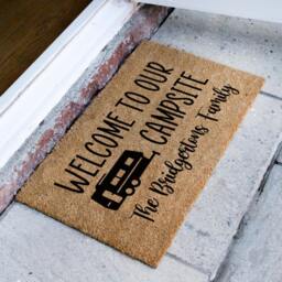 Custom Doormat For Your Tent - Welcome To Our Campsite Outdoor Hosting Door Mat Personalized Camper Accessories - thumbnail 4