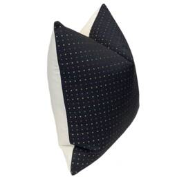 Onyx Multicolor Geometric Squares Pillow Cover - Red - Blue Gold Woven/Embroidery Throw - thumbnail 2