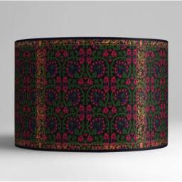 Vintage Floral Lampshade, Retro Table Lamp Shade, Black Paper