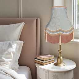Traditional Duck Egg Blue Fabric Lampshade, Handmade For Table Lamp Bases Floor Standard Shades Ceiling Pendants & Wall Lights - thumbnail 3
