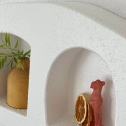 Hand-Shaped Wall Shelf - Mediterranean Stone Texture - thumbnail 2