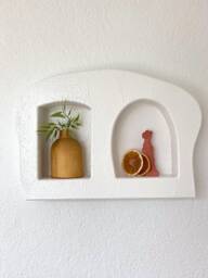 Hand-Shaped Wall Shelf - Mediterranean Stone Texture