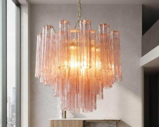 Murano Chandelier Tronchi - Handblown Italian Glass Lighting, Pendant Lamp - image 1
