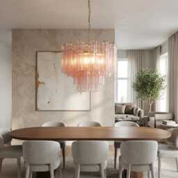 Murano Chandelier Tronchi - Handblown Italian Glass Lighting, Pendant Lamp - thumbnail 2