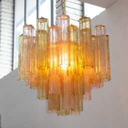 Murano Chandelier Tronchi - Handblown Italian Glass Lighting, Pendant Lamp - thumbnail 4