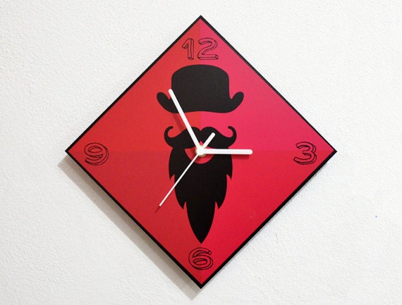 Hipster Beard - Wall Clock - image 1