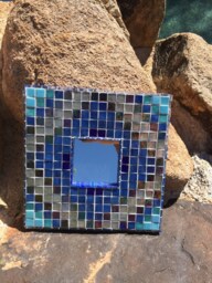 Blue & Grey Southwest Mirror - thumbnail 1