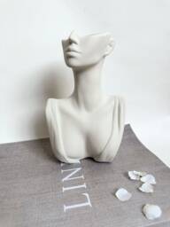 Unique Woman Vase - Modern Homeware Home Accessories Minimalistic Ornaments White Ceramic Decor - thumbnail 1