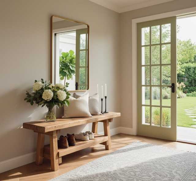 Vora Rustic Bench For Entryway - image 1