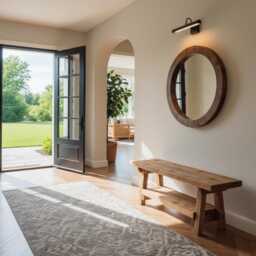 Vora Rustic Bench For Entryway - thumbnail 2