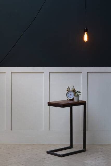 Konk ??? Cantilever Side Table - Small [Walnut] Bespoke Sizes Available Steel Industrial Corner Stand, Modern Bedside Table, Plant Stand - image 1