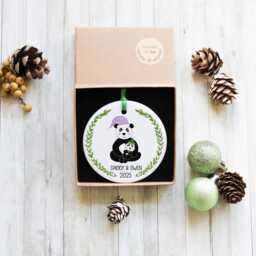 Personalised Panda Dad & Son Or Daughter Ornament - Cute Father & Child Christmas Tree Decoration, Family Keepsake - thumbnail 2
