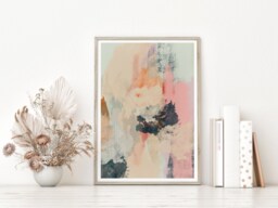 Colourful Minimal Art, Minimalist Painting, Gallery Wall, Modern Art Print, Abstract Wall Bright Home Decor - thumbnail 1
