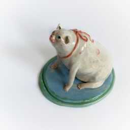 Ceramic Dog Sculpture, White Figurine, Dog Lover Gift, Decoration, Home Decor, Office Decor - thumbnail 2