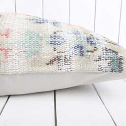 Vintage Turkish Kilim Lumbar Pillow Cover Bohemian Sofa Accent - 12x24 - thumbnail 4