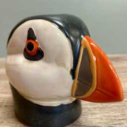 Ceramic Puffin Plant Pot Planter Indoor Animal Pots Home Seaside Coastline Living Bathroom - thumbnail 2