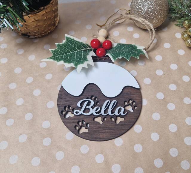 Personalized Dog Christmas Bauble Custom Pet Tree Decor - image 1