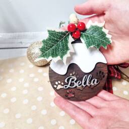 Personalized Dog Christmas Bauble Custom Pet Tree Decor - thumbnail 2