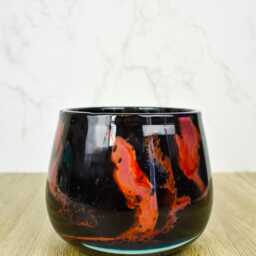 Handmade Mouth Blown Glass Vase Elegant Home Decor - 11cm - thumbnail 3