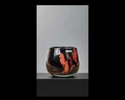 Handmade Mouth Blown Glass Vase Elegant Home Decor - 11cm - thumbnail 1