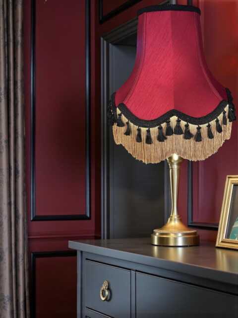 Traditional Burgundy Red Lampshade Handmade For Table & Floor Standard Lamps Shades, Wall Light Fixtures, Ceiling Pendant Fittings - image 1