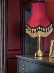 Traditional Burgundy Red Lampshade Handmade For Table & Floor Standard Lamps Shades, Wall Light Fixtures, Ceiling Pendant Fittings - thumbnail 1