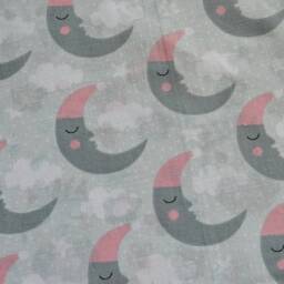 Moon Blanket, Gray Minky Baby Blanket, Newborn Shower Gift, Sleeping Blanket - thumbnail 4
