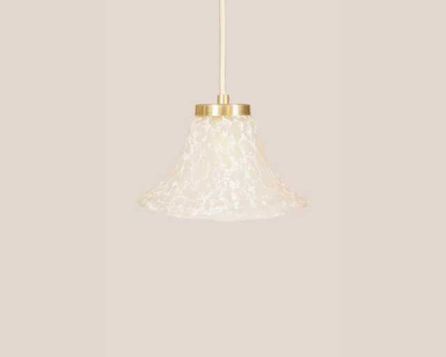 Cveta Vintage Pendant Light Mcm Hanging Handcrafted Glass Lamp Retro Ceiling Fixture Yugoslavia Gold Brass - image 1