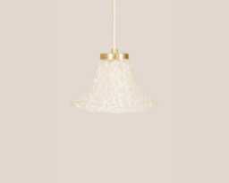 Cveta Vintage Pendant Light Mcm Hanging Handcrafted Glass Lamp Retro Ceiling Fixture Yugoslavia Gold Brass
