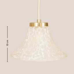 Cveta Vintage Pendant Light Mcm Hanging Handcrafted Glass Lamp Retro Ceiling Fixture Yugoslavia Gold Brass - thumbnail 4