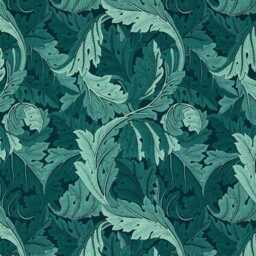 William Morris, Acanthus, Clarke & Clarke, Arts Crafts, Teal, Jacquard Woven Cotton Mix Cushion Cover, Throw Pillow Home Decor - thumbnail 2